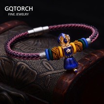 Tibetan Buddhist Handmade Knots Lucky Rope Bracelet With Vajry Pestle Charm Magn - £26.94 GBP