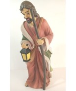 11.5&quot; Joseph NATIVITY Hand painted resin Christmas Jesus St. Joseph Lant... - $23.99