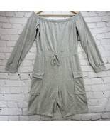 Day &amp; Night Romper Womens Juniors Size M Gray Off-The Shoulders Shorts C... - $11.88