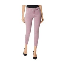 J Brand Womens 28 Pink Mid Rise Cropped Skinny Denim Capri Jeans Retag BK48 - £32.81 GBP