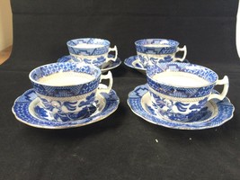 antique porcelain. Set 4 of antique chinese cups and sauces. Marked with... - £93.57 GBP