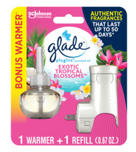 Glade PlugIns Warmer + Refill Starter Kit, Exotic Tropical Blossoms - $6.95
