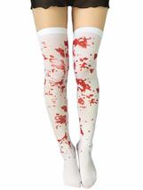 Angelique Womens Opaque Zombie Bloody Thigh High Costume Stockings - £13.33 GBP