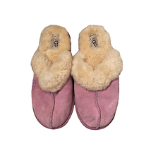 UGG Australia Womens Slippers Size 5 Pink Suede With Sherpa Sheepskin Lining  - £31.64 GBP