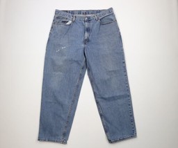 Y2K Levis 560 Mens Size 38x30 Distressed Loose Fit Tapered Leg Denim Jeans Blue - £39.32 GBP