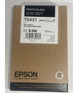 2013 Genuine Epson 110ml Ink T5431 Photo Black Stylus 4000/4400/7600/9600 - £38.45 GBP