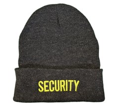 NYC Factory Men&#39;s Security Knit Cap Beanie USA Embroidered Winter Hat - £7.91 GBP+