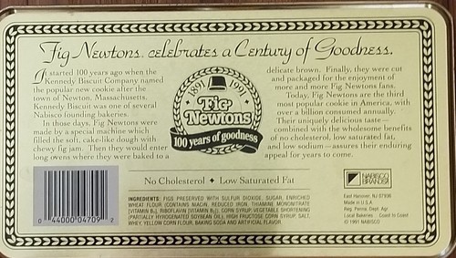 Vintage ~ Fig Newton Metal Tin ~ 100 Years of Goodness ~ Limited Edition ~  1991 Item image 3