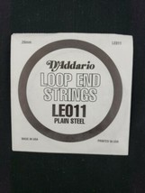D&#39;Addario LE011 Banjo / Guitar Plain Steel Loop End Single String .011&quot; ... - £4.76 GBP