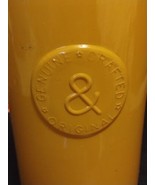 Genuine &amp; Crafted Original Yellow Mustard Glass Jar / Vase 9.5 in - $242.71 MXN