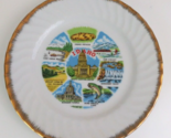 Vintage Idaho With State Attractions Decorative Plate 9.25&quot; With Hanger - £11.58 GBP
