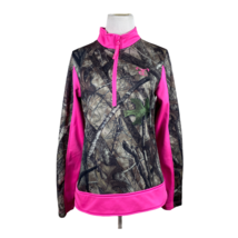 True Timber Jacket Women Large 1/4 Zip Pullover Pink Camo Camouflage HTC Outdoor - £11.97 GBP