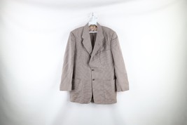 Vintage 70s Joseph Feiss Mens 44L Wool Houndstooth 2 Button Suit Coat Jacket USA - £46.50 GBP