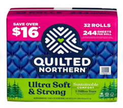 Quilted Northern Ultra Soft & Strong 2-Ply Toilet Paper, Septic Safe (244 sheets - $38.48