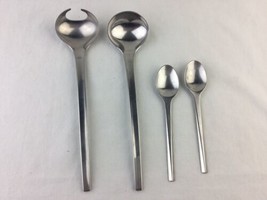 Georg Jensen Vtg Stainless Salad Servers DESIGN BY MAGNUS STEPHENSEN. - $98.49