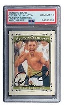 Oscar De La Hoya Firmado 2013UD Goodwin Campeones #130 Tarjeta PSA/DNA Joya 10 - £270.39 GBP