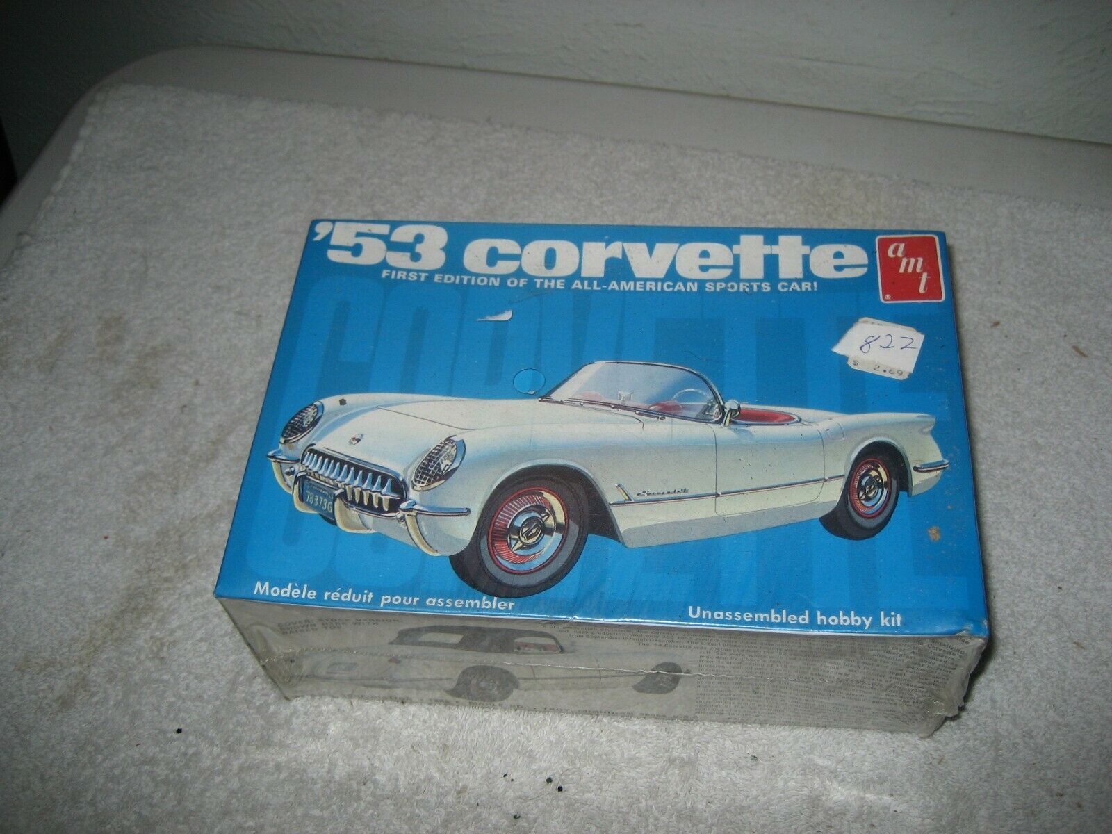 AMT 53 Corvette #T310 1/25 Model Kit vintage original - $39.59