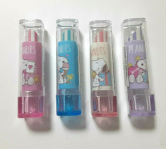 P EAN Uts Snoopy Eraser Lip Type Case Cute Rare Cute Red Pink Blue Purple - £29.01 GBP