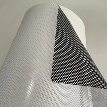 50x500cm Black Perforated One-Way Vision Vinyl Automotive Window Wrap Roll - £61.11 GBP