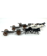Vintage Giant 1/72 Plastic Civil War Troops Canon Limber Horses 1960&#39;s T... - €64,29 EUR