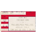 Wrigley Field Chicago Cubs Vs Phillies Ticket 1991 x3 1st Batter Home Runs - £34.99 GBP