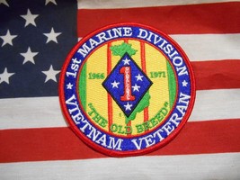 1ST Marine Division Vietnam Veteran Pocket Patch 4&quot; - £6.39 GBP