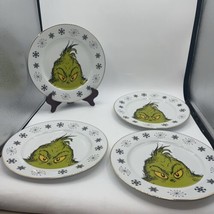 Dr. Seuss The Grinch Who Stole Christmas 10.5&quot; Dinner Plates Set Of 4 Ne... - £36.95 GBP