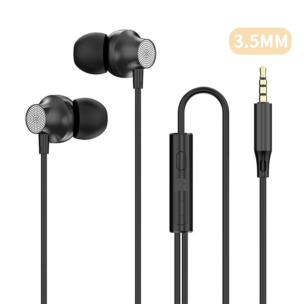 9D HIFI Heavy Bass Metal Wired Earphone Digital Type-C/3.5mm AUX With Mic In-Ear - $10.49