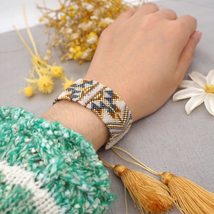 Mexican Bracelet Handmade Beads Woven Luxury Bracelets Tassel Pulsera Femme Jewe - £26.38 GBP