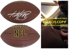 Adrian Peterson Signed Football Proof COA Autographed Minnesota Vikings Oklahoma - £157.90 GBP