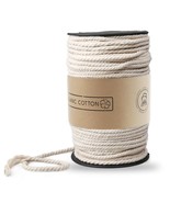 Macrame Cord, 3Mm X 220 Yd (About 200M) Natural Cotton Soft Unstained Ro... - £15.68 GBP