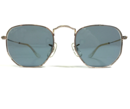 Vintage Bausch & Lomb Ray-Ban Sunglasses W1840 RB-3 Silver Square w Blue Lenses - $93.32