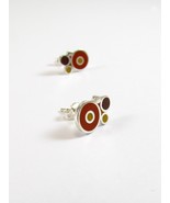 Sterling Silver Earrings - Colorful Bubbles Ear Studs - $644.37 MXN