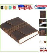 Premium Handmade Leather Journal - Eco-Friendly Unlined Notebook for Art... - $43.35 CAD