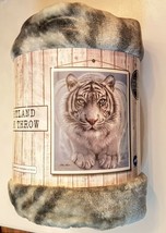 NEW Heartland Plush Throw Blanket Siberian Tiger Collin Bogle Artist Super Soft - £19.64 GBP