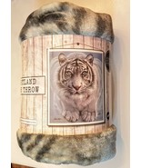NEW Heartland Plush Throw Blanket Siberian Tiger Collin Bogle Artist Sup... - $469.51 MXN