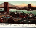 Brooklyn Ponte Brooklyn New York Città Ny DB Cartolina R4 - £4.05 GBP