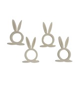 Easter Bunny Rabbit Ears Set of 4 White Napkin Rings Holders USA PR202-W... - $4.99