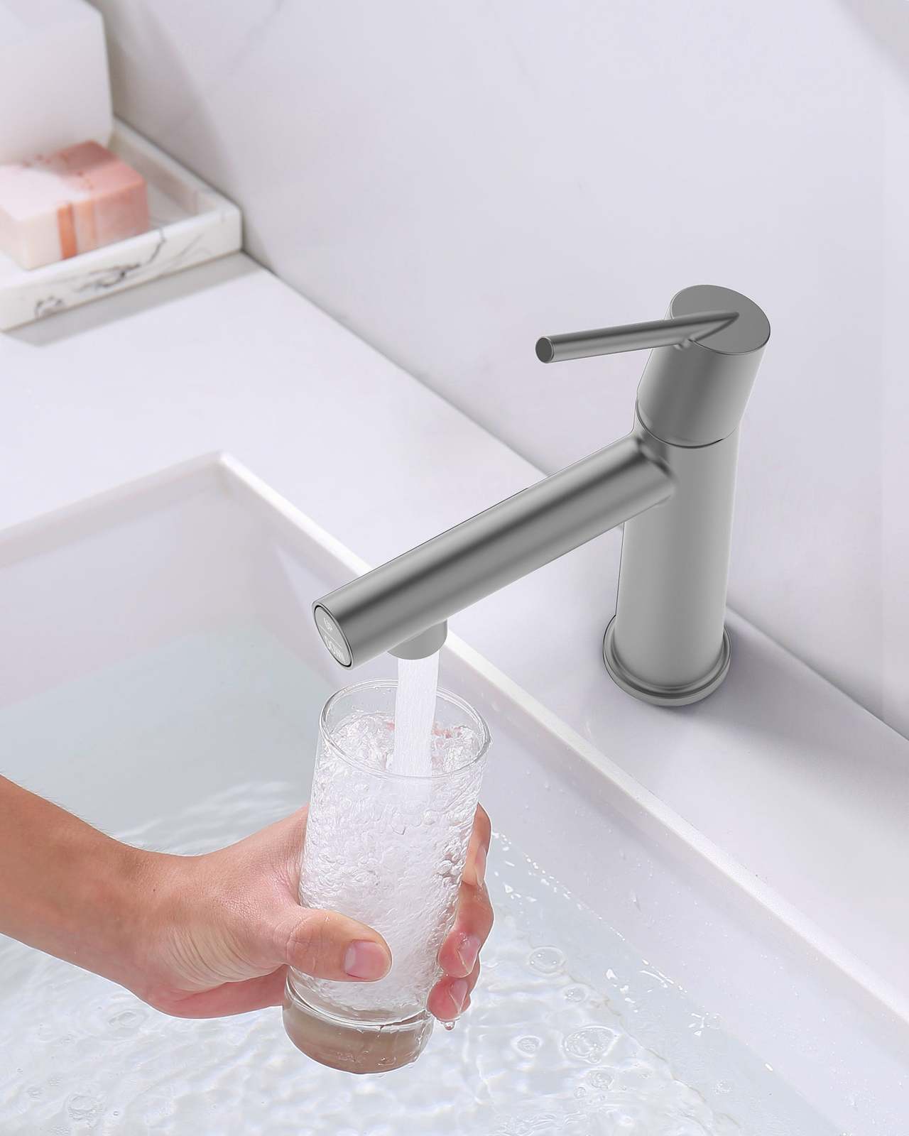 Gun Gray Bathroom Faucet: 1/3 Hole, Dual Mode Item image 7