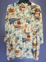 NFL Originals Mens 2XL Vtg Hawaiian Tiki St Louis Rams Shirt All Over Print - $25.62