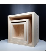 Extra Deep Unfinished wood Shelves SET of 3 for    11 x 11, 8 x 8 and 6 ... - $112.10