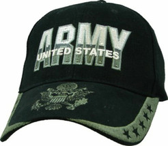 UNITED STATES ARMY STARS LOGO MILITARY EMBROIDERED HAT CAP - £26.57 GBP