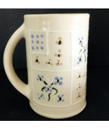 Hartstone Pottery Mug Hand Painted Flowers &amp; Dots on Ivory 4.5&quot;H 10 oz U... - £7.16 GBP