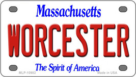 Worcester Massachusetts Novelty Mini Metal License Plate Tag - $284.59 MXN