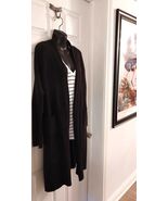 XXL Black Long Cardigan &amp; New White 100% Cotton womens Top &amp; Black 2x Lot - $454.76 MXN