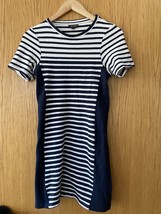 TOPSHOP dress Size 40x Stripes, Navy-white - $18.47