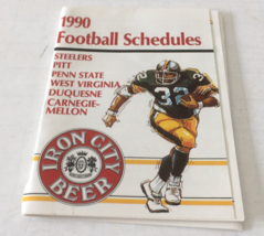 Iron City beer 1990 football schedules pocket size movie photo prop - £15.75 GBP