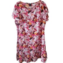 Shein Curve  Multicolor Abstract Print Short Sleeve Dress - £7.62 GBP