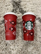 Starbucks Holiday 2023 HOT DRINK and Reusable Hot Cup Christmas NEW - Set of 2 - £6.26 GBP