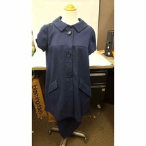 Vintage Womens 2 Piece Dress Suit Ma Mere Size 10 Navy Blue - £16.43 GBP